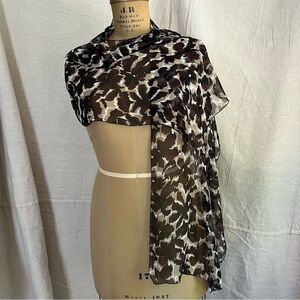 2/$20 Sheer Rectangular Abstract Print Scarf